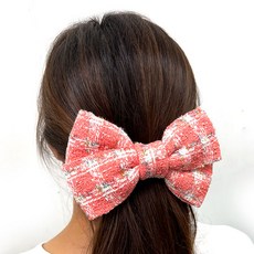 아랑로랑 펄스윗트위드 빅리본 논슬립 자동 헤어핀