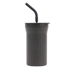 孔雀 吸管隨行杯, 炭灰色, 1個, 450ml