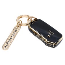 ruzen TPU汽車遙控器鑰匙圈, 現代黑, 起亞02