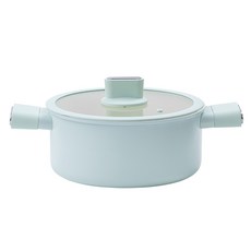 LA CARTUJA IH爐適用Urban附蓋雙耳湯鍋, 薄荷綠, 1個, 24cm