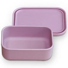 mommy's table 食品級矽膠冷凍微波爐密封容器 Damso長方形 S, 寶寶粉, 1個