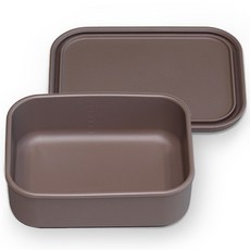 mommy's table 食品級矽膠可冷凍可微波密封容器 Damsso長方形 L, 小熊棕, 1個