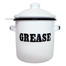 HAKOYA 琺瑯油罐 +不鏽鋼濾網組, 1.2L(155x125x170mm), 1個