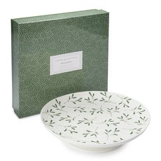 PORTmeIRION 波特玫琳恩 Sophie Conran 槲寄生蛋糕架, 1個, 白色 + 綠色