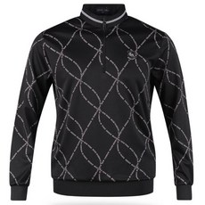 Yamaguchi Lux Golf 男士高領半拉鍊長袖高爾夫襯衫 YG3A416