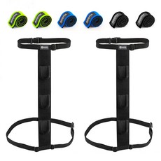 BOOMS FISHING VBC 汽車座椅釣竿架 + 釣竿束帶 3種 x 2入 組 BSRSVBC0RS36, 黑色(支架), 黑色, 藍色, 螢光綠(釣竿束帶)