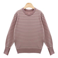 KUZY 女款條紋袖釦 Typical 圓領針織衫