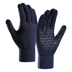 에이빅 히트기어 아웃도어 스마트폰 터치 방한 니트 장갑, 네이비, 1개