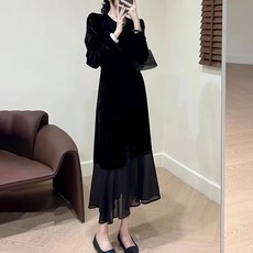 페이퍼먼츠 라운드넥 머메이드 라인 원피스 07717