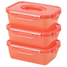 EASY&FREE 熟成延長方形方形泡菜桶 005265, 1.4L, 3個