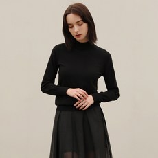 KUZY 여성용 부드러운 베이직 Standard 반폴라 니트