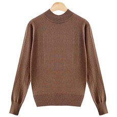 KUZY 여성용 부드러운 베이직 Standard 반폴라 니트