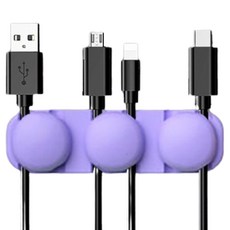 Dahaeyu Dining 簡約整潔收納各式電線的6孔收納器, 紫色, 1個