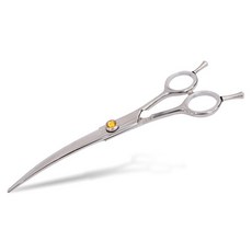 DING DONG PET 寵物金標弧形美容剪 19 x 5.5 cm, 1個, 混色