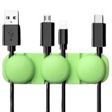 다해유 다이닝 심플하고 각종 케이블 깔끔히 정리하는 수납기 6공, 형광녹색, 1개