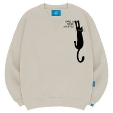 L.LAMO 刷毛M黑貓大學T 大尺碼