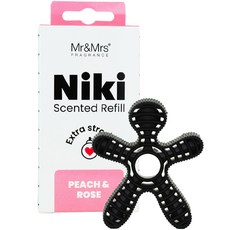 Mr&Mrs FRAGRANCE Niki 汽車芳香劑補充包, 蜜桃玫瑰, 1個