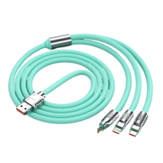 Sseonyujeu 每日數據充電 3in1 高速充電線, 2m, 1個, 薄荷