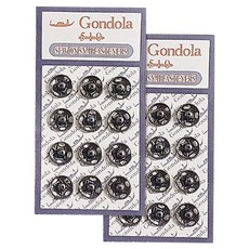 동대문단추왕 일제 메탈 스냅 똑딱이 단추 10mm 12p, 흑니켈, 2개