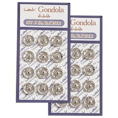 동대문단추왕 일제 메탈 스냅 똑딱이 단추 10mm 12p, 니켈, 2개