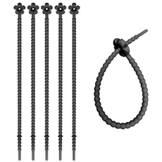 꽃모양 실리콘 케이블 정리 타이, 5개, 1