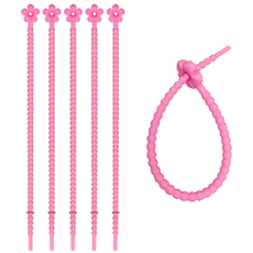 花朵造型矽膠理線帶, 7, 5個