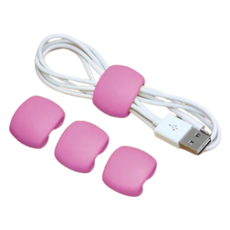 Dareumiya 旅行用電線整理扣環, 深粉紅色, 4個