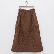 Leopseu Bia側邊口袋鋪棉長裙