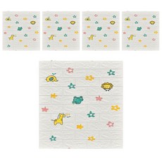 PEONIST DIY室內裝飾泡棉壁貼, 02號, 5個