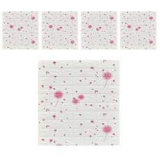 PEONIST DIY室內裝飾泡棉壁貼, 03號, 5個