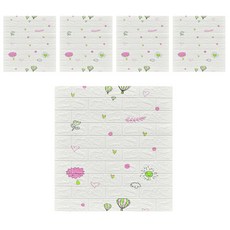 PEONIST DIY室內裝潢泡棉壁磚, 04號, 5個