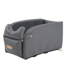 레드퍼피 반려동물 레카로 콘솔 카시트 스퀘어형, 블랙 그레이, 1개