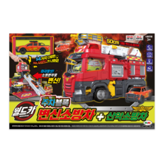 Mimi World世界卡車停車場變形消防車+山岳消防車組, 混色