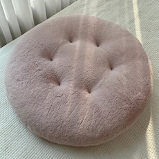 HANSGALLERY 奶油超細纖維圓形坐墊 10mm, 粉紅色