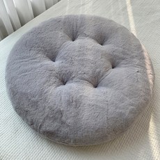 HANSGALLERY 奶油超細纖維圓形坐墊 10mm, 灰色