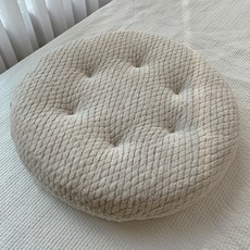 HANSGALLERY Dear 超細纖維圓形坐墊 10mm, 米色