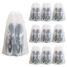 디오셀 깔끔정리 여행용 신발보관 다용도 파우치, 화이트, 10개