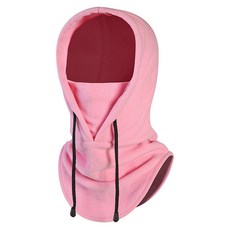 씨밀레 스판 극세사 후리스 후드형 아웃도어 모자, 핑크