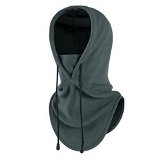 씨밀레 스판 극세사 후리스 후드형 아웃도어 모자, 그레이