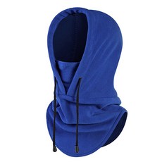 씨밀레 스판 극세사 후리스 후드형 아웃도어 모자, 블루