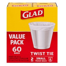GLAD 佳能 小型垃圾袋 30入, 單一顏色, 15.1L, 2個