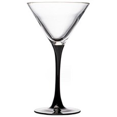 Itus復古黑色腳柄馬丁尼雞尾酒杯, 1個