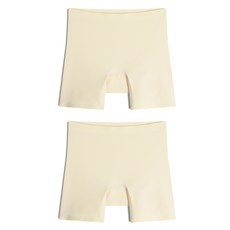 맬러뮤트 여성용 끼임없는 심리스 드로즈 웨이스트 누디 네모팬티 2종 세트