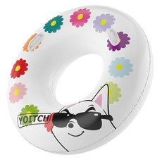 Yoitch 戲水游泳圈 100cm + 修補膠帶組, 花朵, 1套