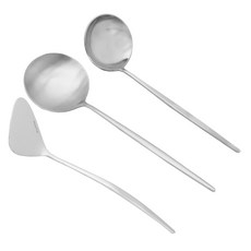 MUDITA Ribbon J 304不鏽鋼迷你烹飪工具3件組, 烹飪湯匙+迷你長柄湯匙+炒鏟, 單一顏色, 1套