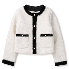 renoma kids 女童款毛織粗花呢夾克 R2342J048