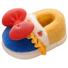 BEBEMARU 荷葉邊大蝴蝶結毛絨鞋 9608