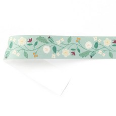 湖水花朵紙帶, 薄荷綠, 100個