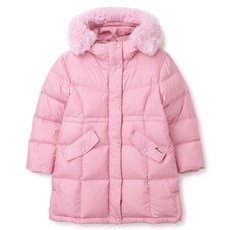 renoma kids 女童款長版連帽鴨絨外套 R2345F040