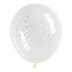 Sempertex 星星圖案氣球 30cm, 透明, 20個